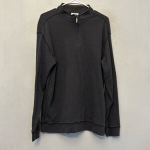 ROWM gray long sleeve quarter zip pullover shirt Size L EUC